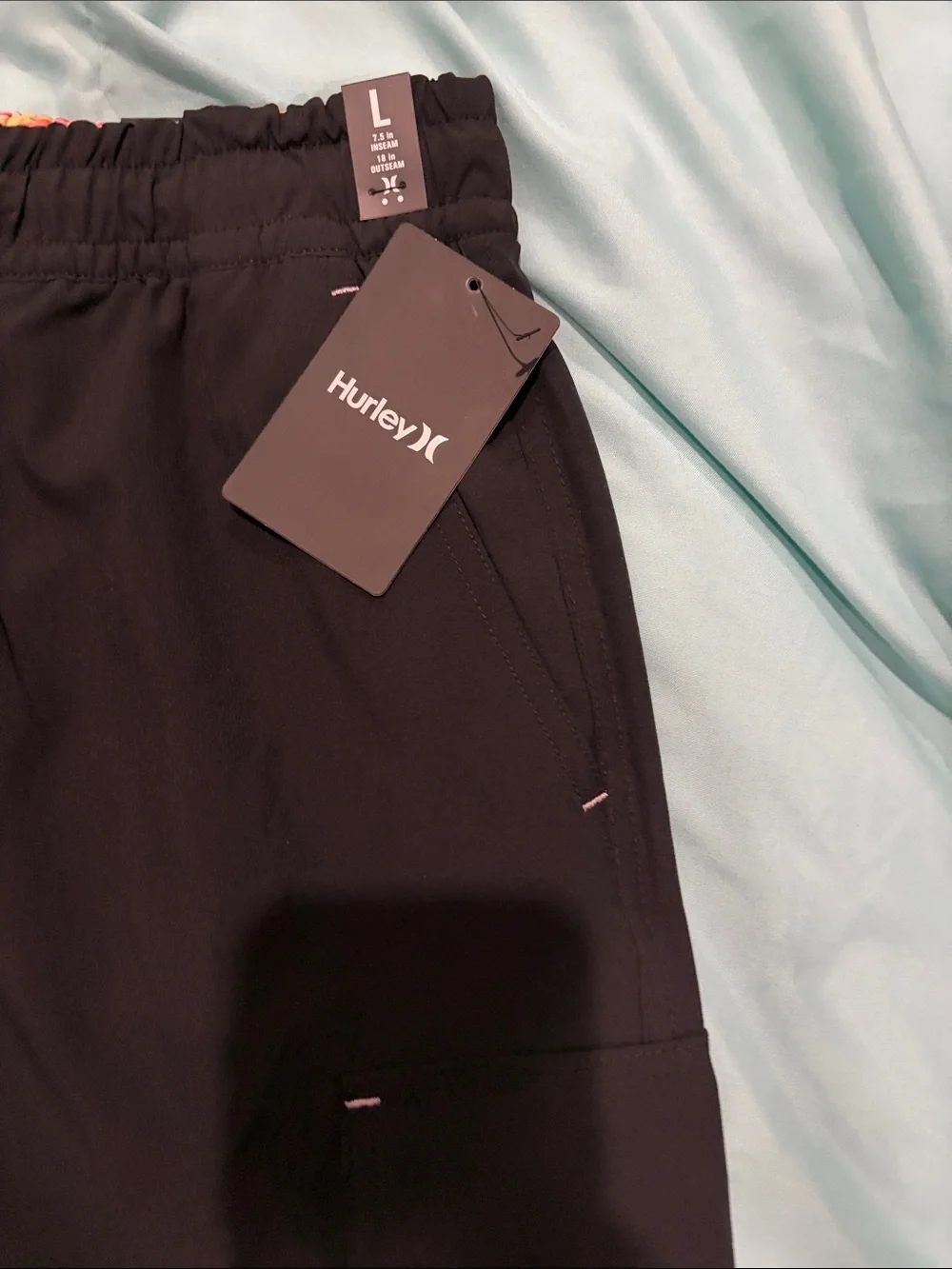 Hurley Men's Black Cargo Swim Trunks
